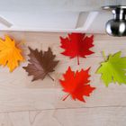 Qualy, bloker do drzwi, liść jesieni, czerwony