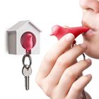 Qualy, Budka, wieszak na klucze, biało-różowy, 10091-WH-PK