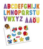 Quercetti, Tablica magnetyczna dwustronna Premium, Litery, 67 elementy