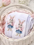 Rajstopy dziewczęce, białe, Milusie