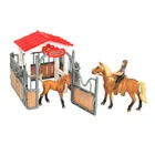 Ranczo z koniami, zestaw figurek z akcesoriami