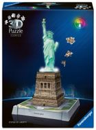 Ravensburger, Iconics, Statua Wolności, puzzle 3D LED, 128 elementów