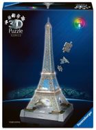 Ravensburger, Iconics, Wieża Eiffla, puzzle 3D LED, 224 elementy