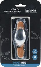 Redcliffs, zestaw survivalowy, turystyczny, scyzoryk, 8w1, drewniany