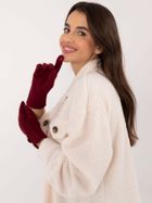 Rękawiczki damskie, bordowe, Italy Moda
