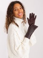 Rękawiczki damskie, brązowe, Italy Moda