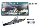 Revell, Starter Kit, Bismarck, model do składania z farbkami, 1:1200