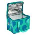 Rex London, torba termiczna na lunch, kropki, niebiesko-turkusowa