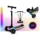 Ricokids, Leddi, hulajnoga 3-kołowa, balansowa, LED, czarna