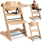 Ricokids, Loni, krzesełko do karmienia, drewniane, naturalne