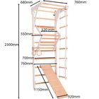 Rinagym, drewniana drabinka gimnastyczna, Kinder 3, biały