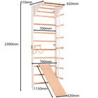 Rinagym, drewniana drabinka gimnastyczna, Kombi 3, biały