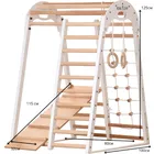 Rinagym, drewniany trójkąt gimnastyczny, wspinaczkowy, biały