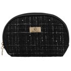 Rovicky, kosmetyczka, tkanina syntetyczna, 1-komorowa, krata, czarna
