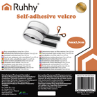 Ruhhy, rzep samoprzylepny, czarny, 5m x 2,5cm