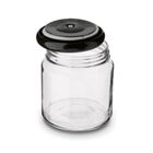 Sarina, Fibo, słoik szklany z pokrywką, czarna pokrywa, 1 l