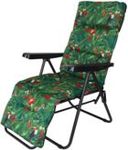 Saska Garden, fotel ogrodowy z podnóżkiem, flower, 57-83-106 cm