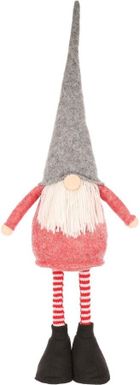 Saska Garden, skrzat, gnom dekoracyjny na teleskopowych nogach, czerwony, 64-79 cm