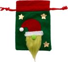 Saska Garden, świąteczny woreczek na prezent z mikołajem, 15-20 cm