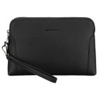 Saszetka do ręki, czarna, skóra ekologiczna, Rovicky