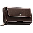 Saszetka na biodro, brązowa, skórzana, Rovicky