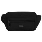 Saszetka na biodro, nerka, czarna, Peterson