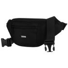 Saszetka na biodro, nerka, czarna, Peterson
