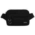 Saszetka na biodro, nerka, czarna, Peterson