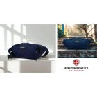 Saszetka na biodro, nerka, granatowa, Peterson