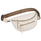 Saszetka na biodro, nerka, jasnobeżowa, skóra ekologiczna, Peterson