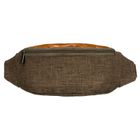 Saszetka na biodro, nerka, zielono-brązowa, Loren