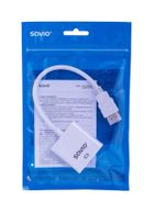 Savio, adapter, CL-27/B (HDMI M - D-Sub (VGA) F, 0,10m, biały