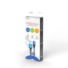 Savio, kabel magnetyczny USB - USB Typ C, Micro I Lightning, 2m, niebieski