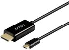 Savio, kabel, USB-C, HDMI, 30HZ, 1M, PLASTIK, CL-190