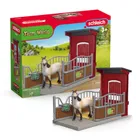 Schleich, Farm World, Boks dla kucyka z klaczą Mustanga, zestaw, 42724