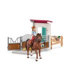 Schleich, Hannah & Cayenne, boks dla konia, zestaw, 42710