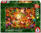 Schmidt, Kwiaty, futro i pióra, puzzle, 1000 elementów