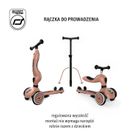 Scoot & Ride, Highwaykick 1, Push and Go, jeździk i hulajnoga z rączką do prowadzenia 2w1, Mocha