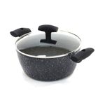 Secret de Gourmet, garnek aluminiowy z pokrywką, marmurowa powłoka, 24 cm