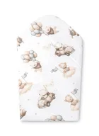Sensillo, rożek niemowlęcy, flying teddy beige, 75-75 cm