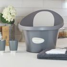 Shnuggle, Baby, wanienka dla niemowlaka z odpływem, slate grey