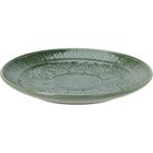 Siaki, ceramiczny talerz ze żłobionym wzorem, średnica 20 cm