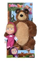 Simba, Masza i Niedźwiedź, zestaw: miś 43 cm, lalka 23 cm