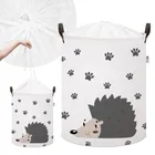 Sipo, kosz na zabawki XL, bawełniany, wodoodporny, zamykany na ściągacz, Jeżyk