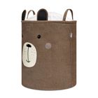 Sipo, kosz na zabawki XXL, wersja premium, zamykany na ściągacz, Brązowy miś