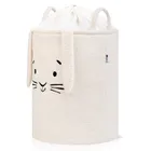 Sipo, Królik, kosz na zabawki XL, premium boucle, zamykany na ściągacz, kremowy