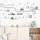 Sipo, naklejki na ścianę do pokoju dziecięcego, Traktory i ulica