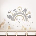 Sipo, naklejki na ścianę do pokoju dziecięcego, Zwierzątka i tęcza
