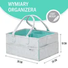 Sipo, organizer na pieluszki i akcesoria niemowlęce dla mamy i dziecka, szaro-miętowy