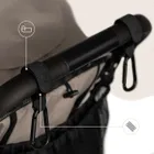 Sipo, zestaw uniwersalnych zaczepów do wózka, czarne, 2 szt.